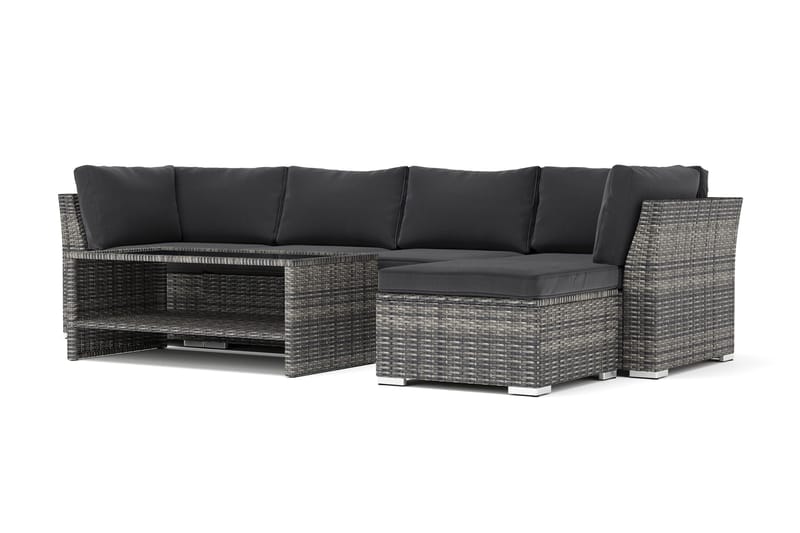 Wisconsin utendørs divansofa 5-seters vendbar, Grå