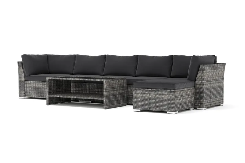 Wisconsin utendørs divansofa 6-seter, vendbar, Grå