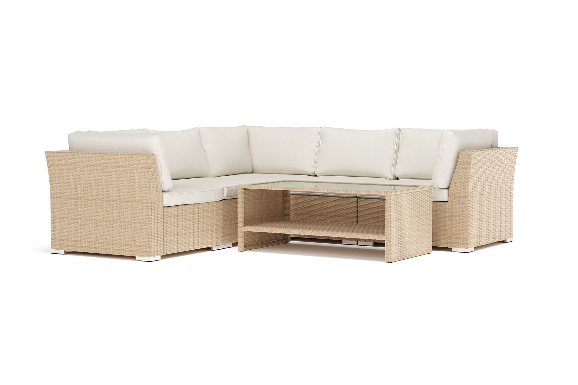 Wisconsin utendørs hjørnesofa 5-seter vendbar - Beige