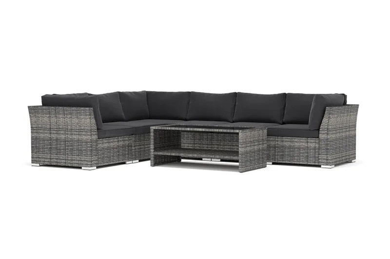 Wisconsin utendørs L-sofa 6-seter vendbar, Grå