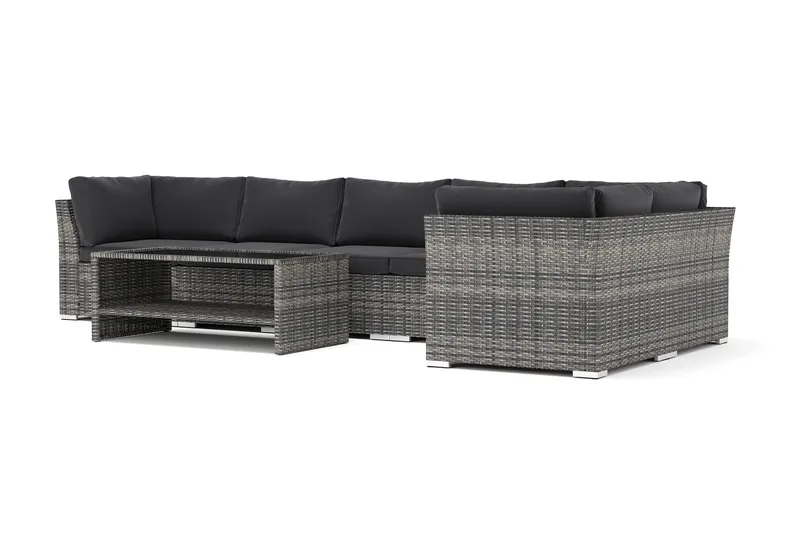 Wisconsin utendørs L-sofa 6-seters vendbar, Grå