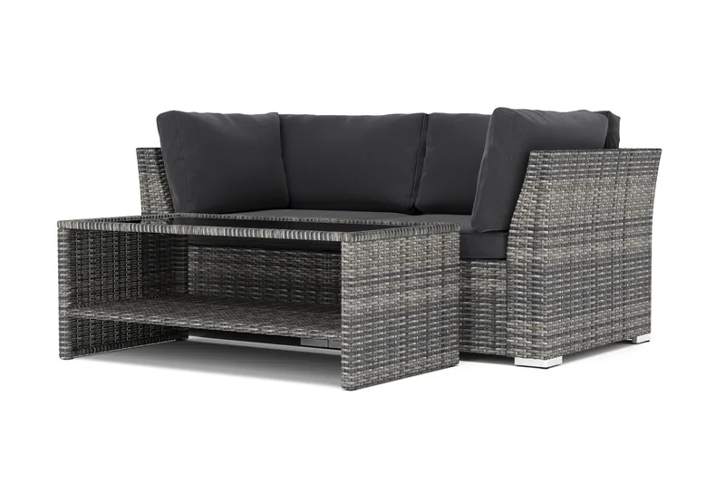 Wisconsin utendørs rett 2-seters sofa - Grå - Hagemøbler - Loungemøbler - Lounge sofa