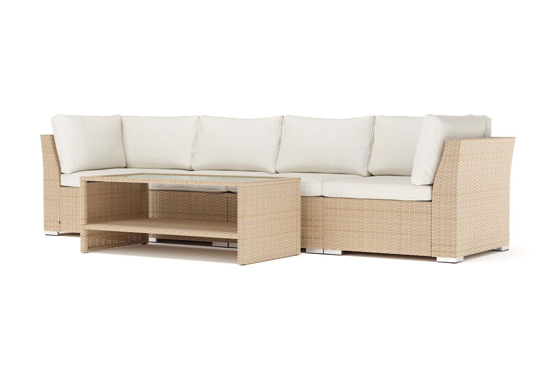Wisconsin utendørs rett 4-seters sofa - Beige