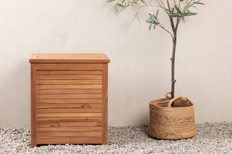 Trento Putekasse 53x53 cm - Brun - Hagemøbler - Puteoppbevaring & møbelbeskyttelse - Putebokser & Putekasser