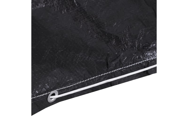 Trekk til huskebenk 10 maljer 2 glidelåser 255x145x170 cm - Svart - Hagemøbler - Puteoppbevaring & møbelbeskyttelse - Hammockbeskyttelse