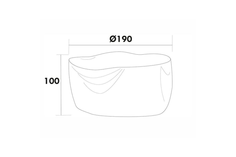 Møbelbeskyttelse Rund Gruppe Hillerstorp Hånger Läcko Shabby Chick Grå Ø190 cm, undefined