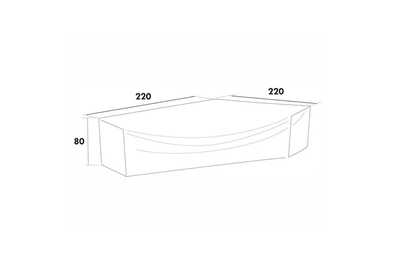 Møbelbeskyttelse sofagruppe 220 x 220 x 80 cm, Grå