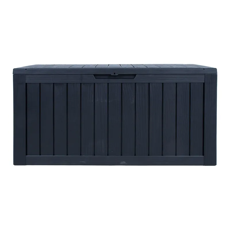 Oppbevaringsboks HOME4YOU Bomm 117,5x47,5x59 cm/300L, Svart plast - Svart - Hagemøbler - Puteoppbevaring & møbelbeskyttelse - Putebokser & Putekasser