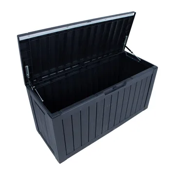 Oppbevaringsboks HOME4YOU Bomm 117,5x47,5x59 cm/300L, Svart plast - Svart - Hagemøbler - Puteoppbevaring & møbelbeskyttelse - Putebokser & Putekasser