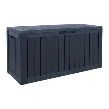 Oppbevaringsboks HOME4YOU Bomm 117,5x47,5x59 cm/300L, Svart plast - Svart - Hagemøbler - Puteoppbevaring & møbelbeskyttelse - Putebokser & Putekasser