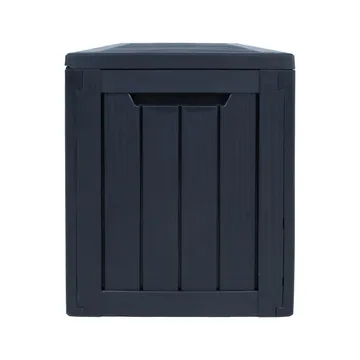 Oppbevaringsboks HOME4YOU Bomm 117,5x47,5x59 cm/300L, Svart plast - Svart - Hagemøbler - Puteoppbevaring & møbelbeskyttelse - Putebokser & Putekasser