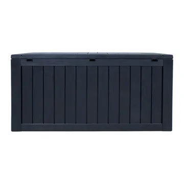 Oppbevaringsboks HOME4YOU Bomm 117,5x47,5x59 cm/300L, Svart plast - Svart - Hagemøbler - Puteoppbevaring & møbelbeskyttelse - Putebokser & Putekasser