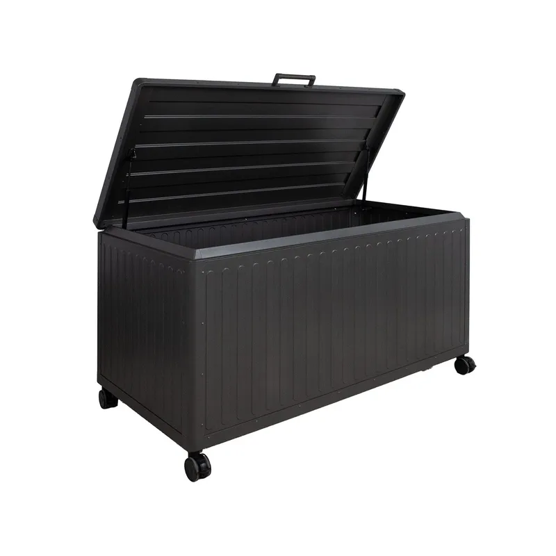 Oppbevaringsboks HOME4YOU Mirador mørk grå 130x60,4x80 cm - mørkegrå - Hagemøbler - Puteoppbevaring & møbelbeskyttelse - Putebokser & Putekasser