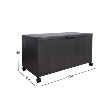 Oppbevaringsboks HOME4YOU Mirador mørk grå 130x60,4x80 cm - Mørkegrå - Hagemøbler - Puteoppbevaring & møbelbeskyttelse - Putebokser & Putekasser