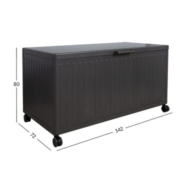 Oppbevaringsboks HOME4YOU Mirador mørk grå 142x72x80 cm - Mørkegrå - Hagemøbler - Puteoppbevaring & møbelbeskyttelse - Putebokser & Putekasser