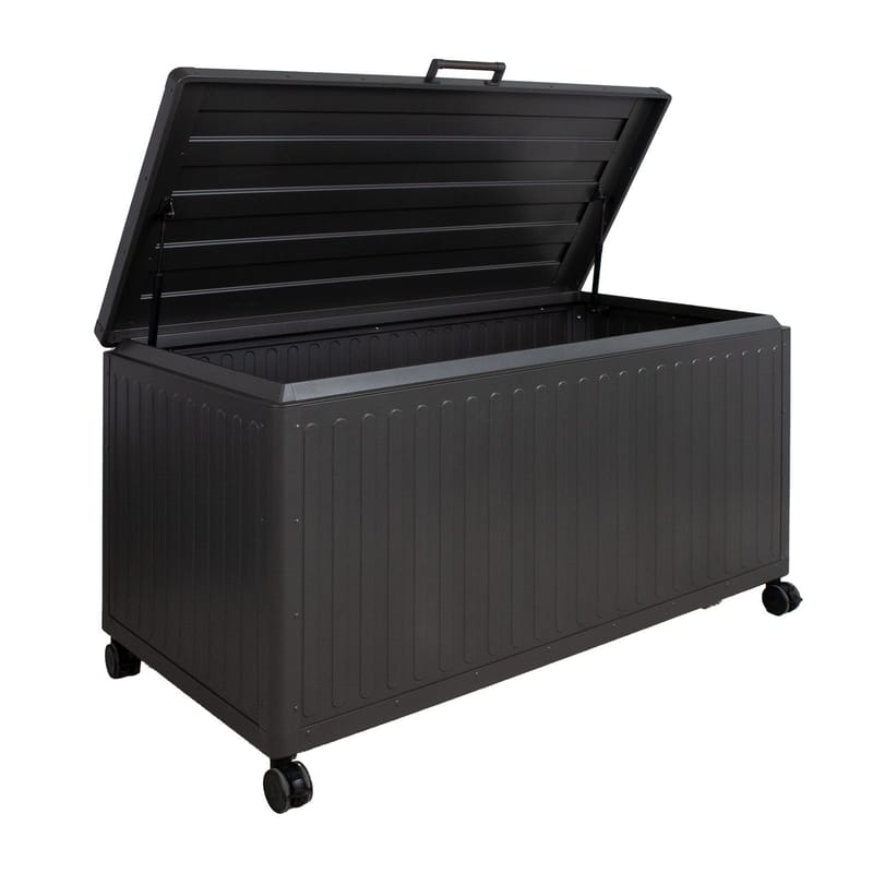 Oppbevaringsboks HOME4YOU Mirador mørk grå 142x72x80 cm - mørkegrå - Hagemøbler - Puteoppbevaring & møbelbeskyttelse - Putebokser & Putekasser