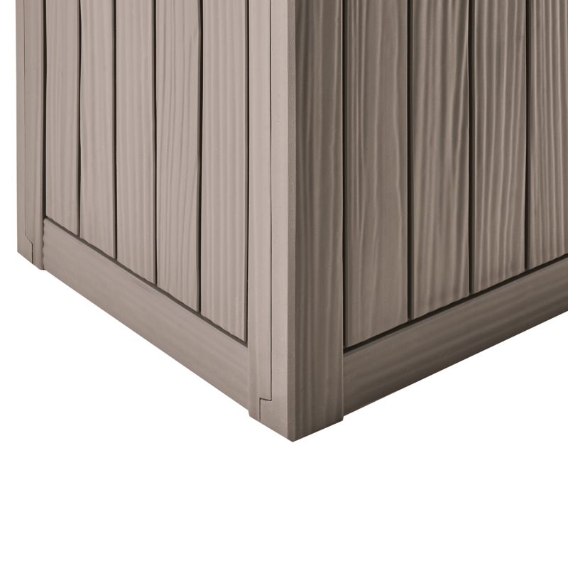 Oppbevaringsboks utendørs Medellin 43x46 cm - Beige - Hagemøbler - Puteoppbevaring & møbelbeskyttelse - Putebokser & Putekasser