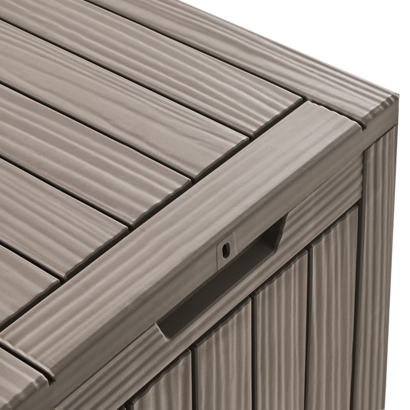 Oppbevaringsboks utendørs Medellin 43x46 cm - Beige - Hagemøbler - Puteoppbevaring & møbelbeskyttelse - Putebokser & Putekasser