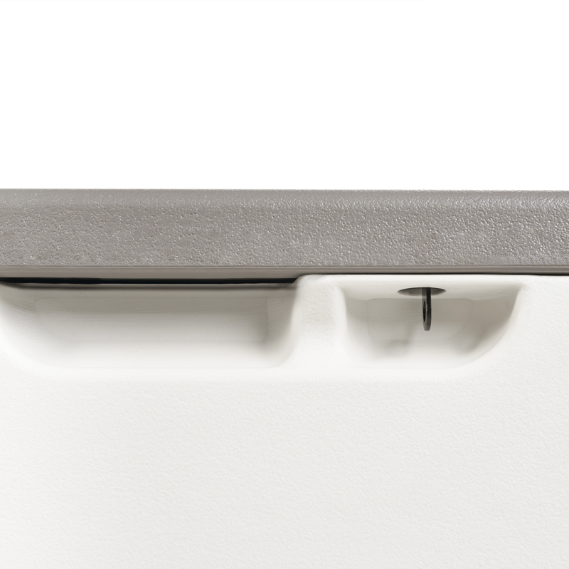 Oppbevaringsboks utendørs Milies 60x116 cm - Hvit/Grå - Hagemøbler - Puteoppbevaring & møbelbeskyttelse - Putebokser & Putekasser