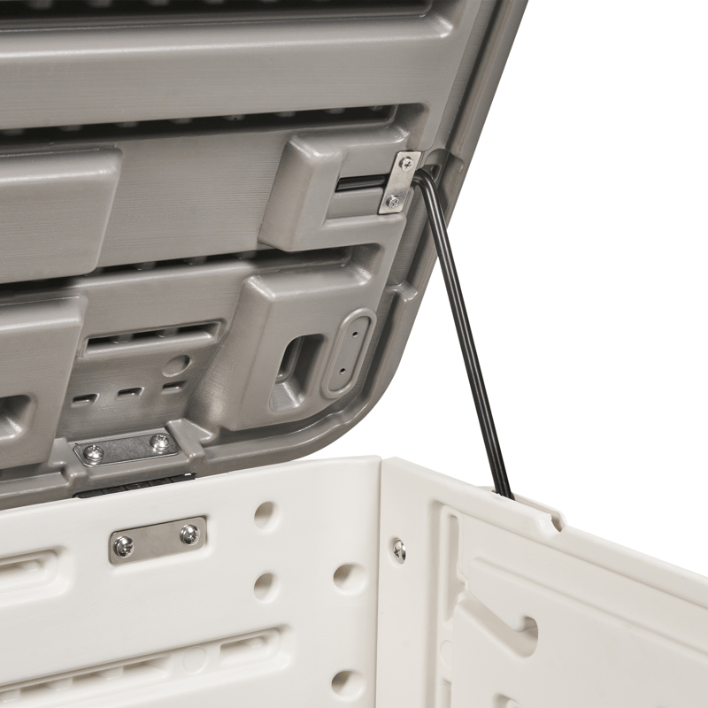 Oppbevaringsboks utendørs Milies 60x116 cm - Hvit/Grå - Hagemøbler - Puteoppbevaring & møbelbeskyttelse - Putebokser & Putekasser