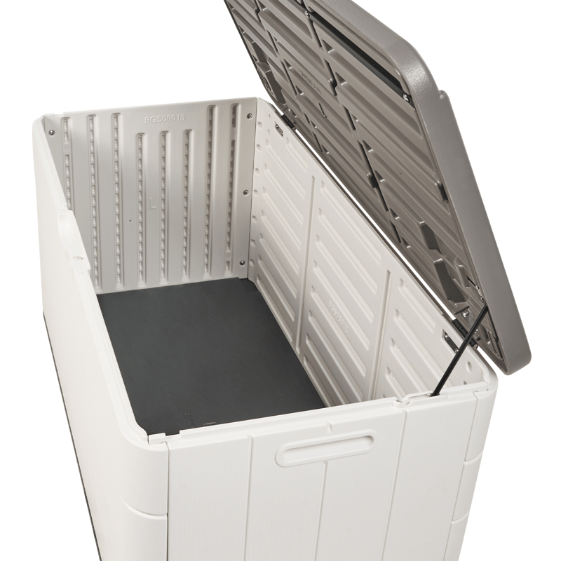 Oppbevaringsboks utendørs Milies 60x116 cm - Hvit/Grå - Hagemøbler - Puteoppbevaring & møbelbeskyttelse - Putebokser & Putekasser