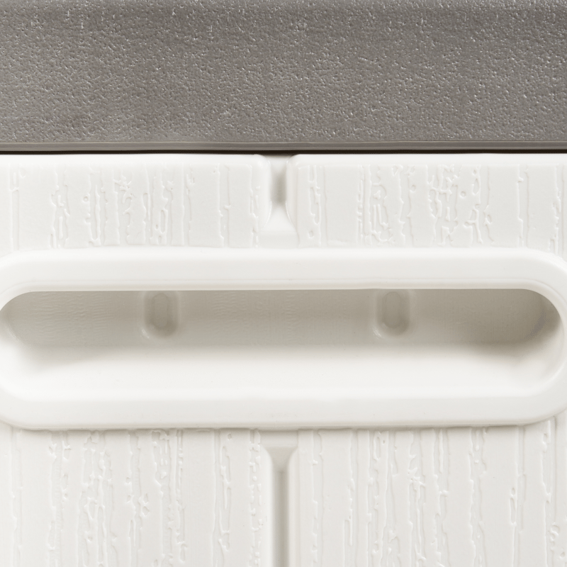 Oppbevaringsboks utendørs Milies 60x116 cm - Hvit/Grå - Hagemøbler - Puteoppbevaring & møbelbeskyttelse - Putebokser & Putekasser