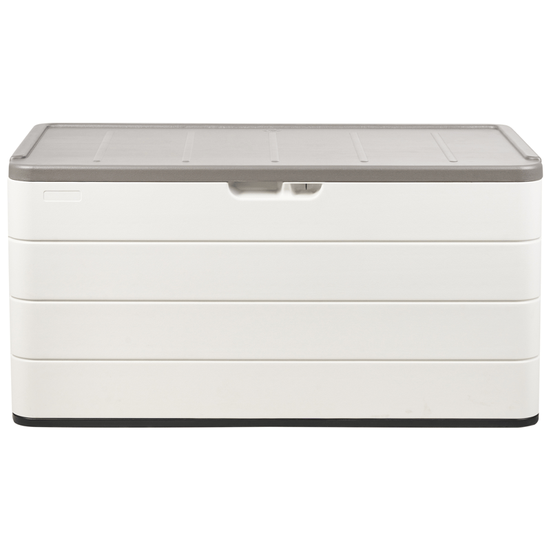 Oppbevaringsboks utendørs Milies 60x116 cm - Hvit/Grå - Hagemøbler - Puteoppbevaring & møbelbeskyttelse - Putebokser & Putekasser