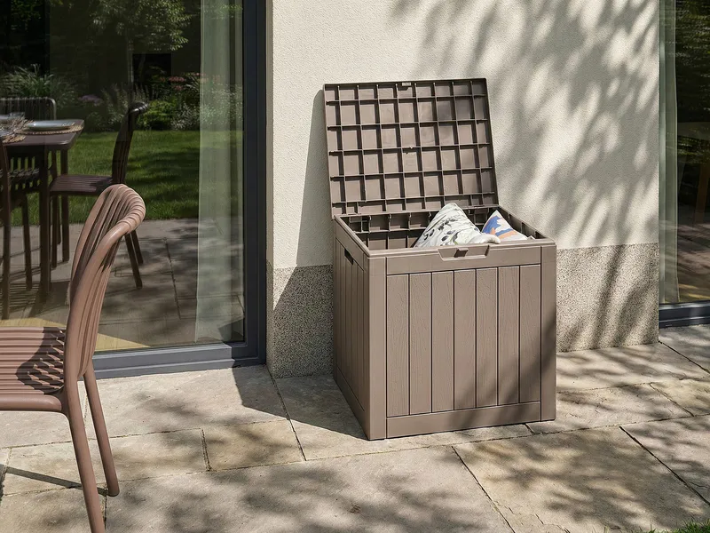 Oppbevaringsboks utendørs Recife 43x56 cm - Beige - Hagemøbler - Puteoppbevaring & møbelbeskyttelse - Putebokser & Putekasser