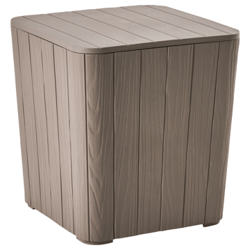 Oppbevaringsboks utendørs Sarandi 40x40 cm - Beige - Hagemøbler - Puteoppbevaring & møbelbeskyttelse - Putebokser & Putekasser