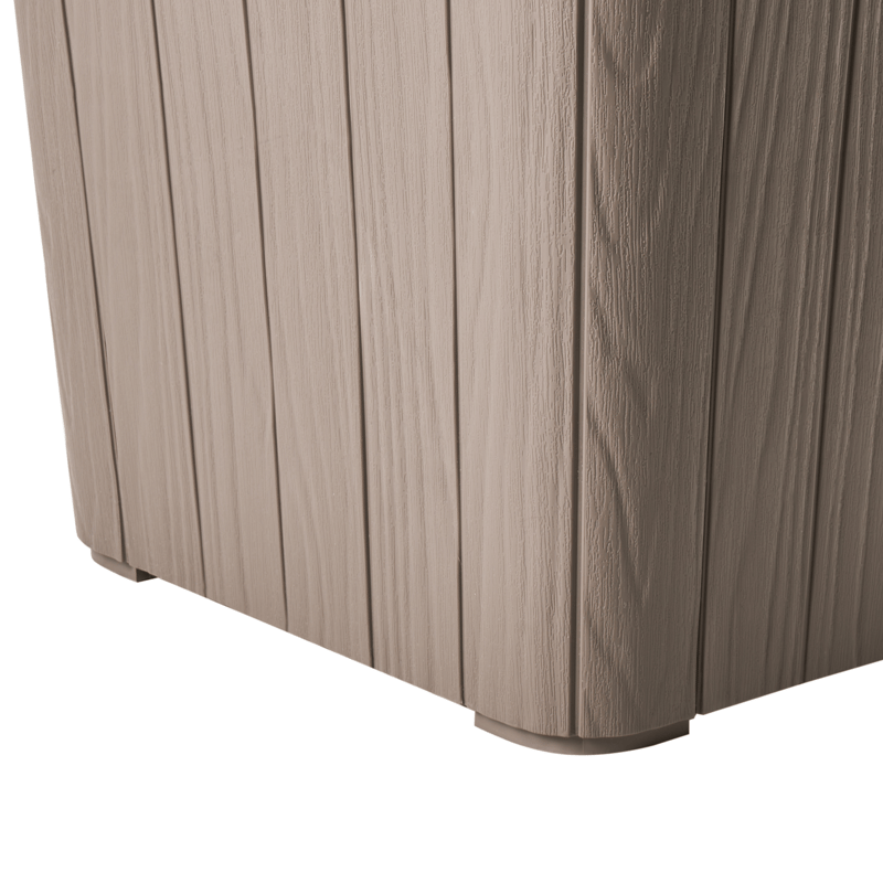 Oppbevaringsboks utendørs Sarandi 40x40 cm - Beige - Hagemøbler - Puteoppbevaring & møbelbeskyttelse - Putebokser & Putekasser