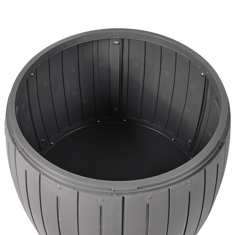 Oppbevaringsboks utendørs Prinos 56x56 cm - Grå - Hagemøbler - Puteoppbevaring & møbelbeskyttelse - Putebokser & Putekasser