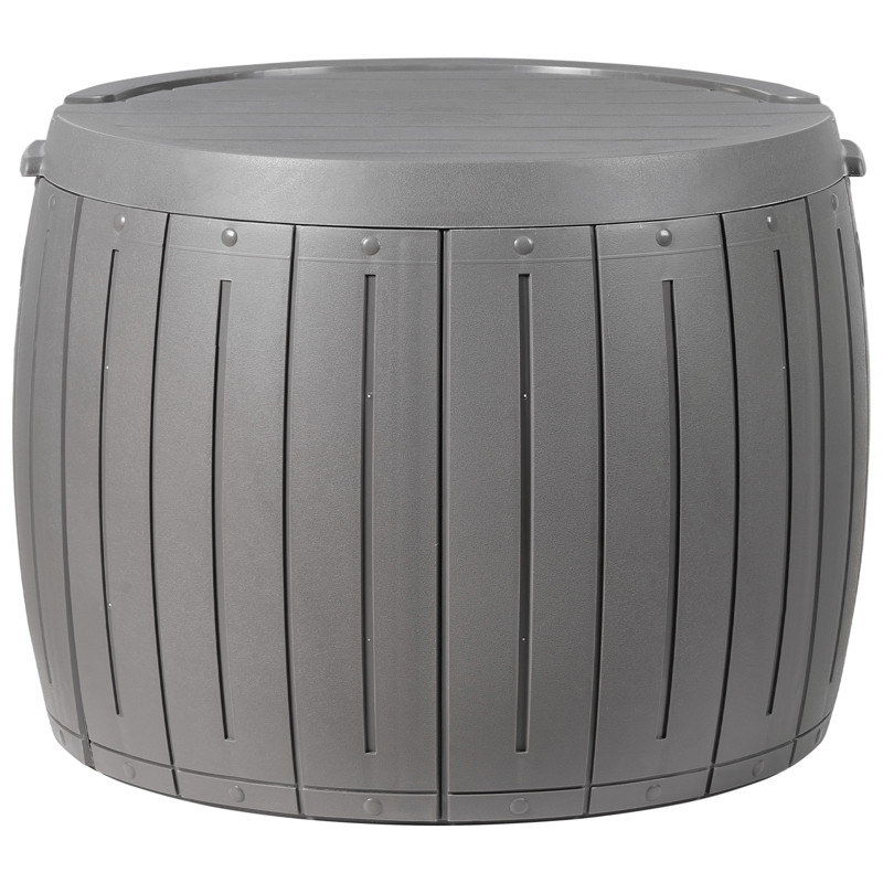 Oppbevaringsboks utendørs Prinos 56x56 cm - Grå - Hagemøbler - Puteoppbevaring & møbelbeskyttelse - Putebokser & Putekasser