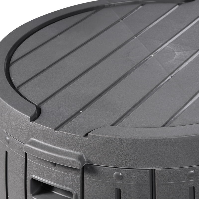 Oppbevaringsboks utendørs Prinos 56x56 cm - Grå - Hagemøbler - Puteoppbevaring & møbelbeskyttelse - Putebokser & Putekasser