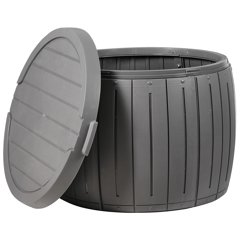 Oppbevaringsboks utendørs Prinos 56x56 cm - Grå - Hagemøbler - Puteoppbevaring & møbelbeskyttelse - Putebokser & Putekasser