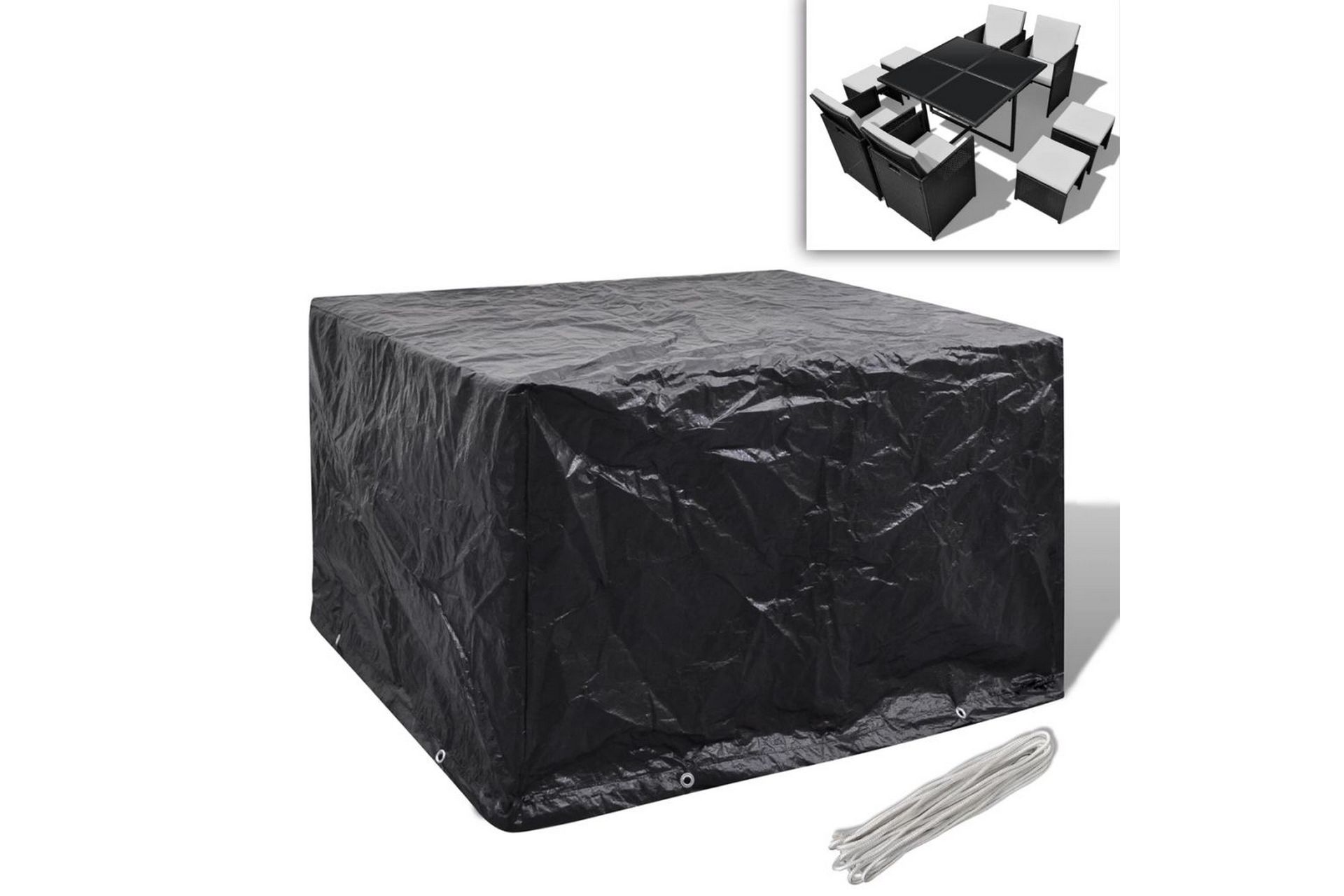 Dekke for hagemøbelsett til 4 pers 113 x 113cm - Hagemøbler - Puteoppbevaring & møbelbeskyttelse - Overtrekk hagemøbler