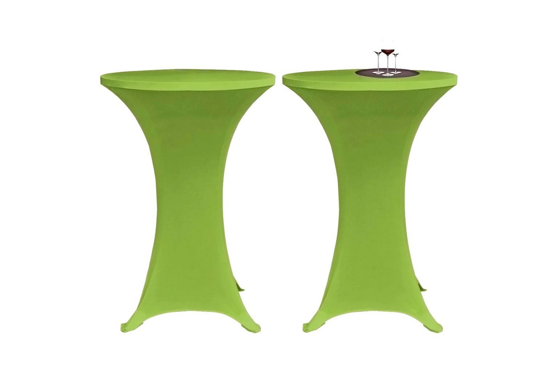 Elastisk Bordduk 2 stk 70 cm Grønn - Grønn - Hagemøbler - Puteoppbevaring & møbelbeskyttelse - Overtrekk hagemøbler