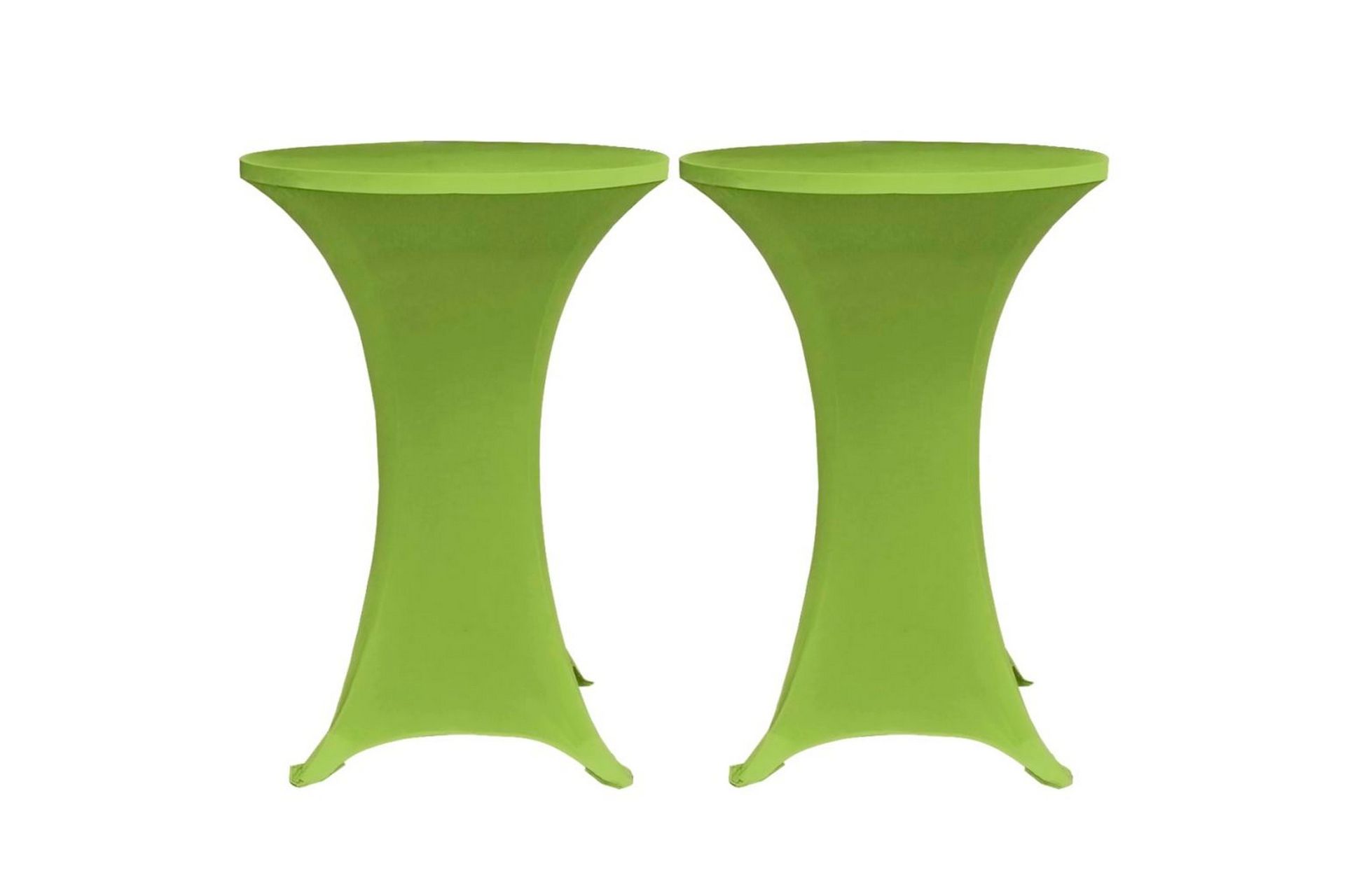 Elastisk Bordduk 2 stk 70 cm Grønn - Grønn - Hagemøbler - Puteoppbevaring & møbelbeskyttelse - Overtrekk hagemøbler