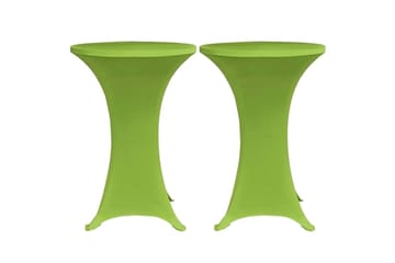 Elastisk Bordduk 2 stk 70 cm Grønn - Grønn - Hagemøbler - Puteoppbevaring & møbelbeskyttelse - Overtrekk hagemøbler