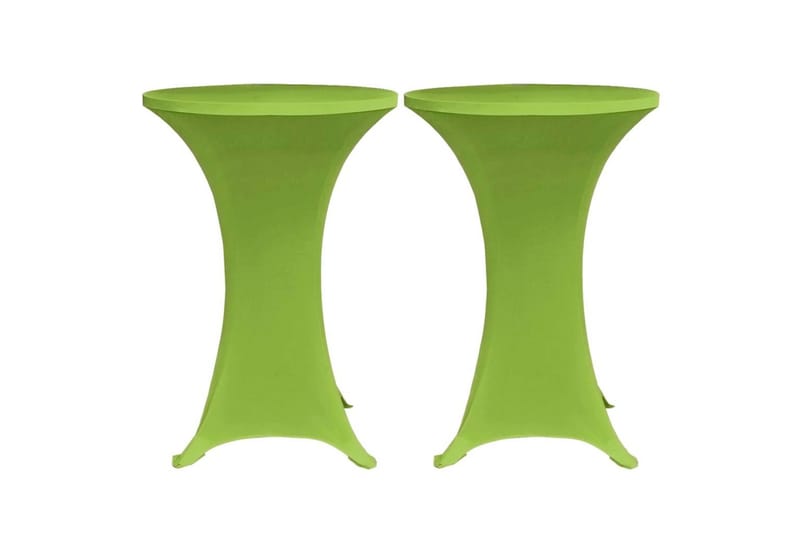 Elastisk Bordduk 2 stk 70 cm Grønn - Grønn - Hagemøbler - Puteoppbevaring & møbelbeskyttelse - Overtrekk hagemøbler