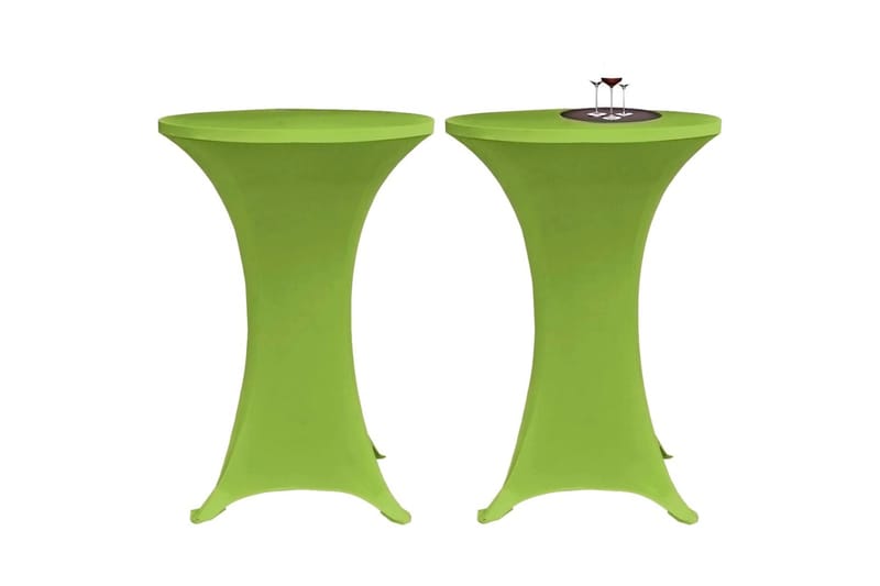 Elastisk bordduk 4 stk 70 cm grønn - grønn - Overtrekk hagemøbler