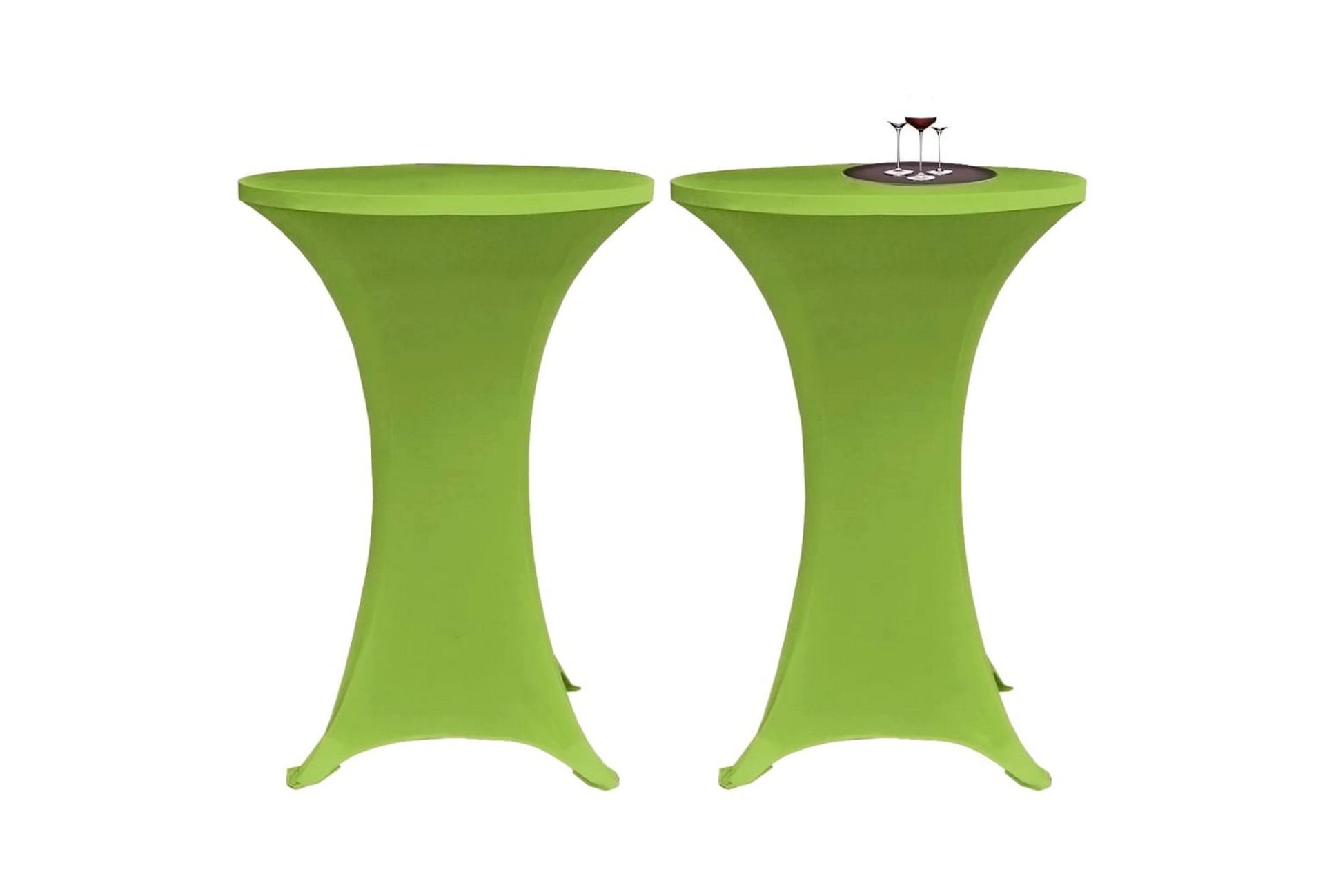 Elastisk bordduk 4 stk 80 cm grønn - grønn - Hagemøbler - Puteoppbevaring & møbelbeskyttelse - Overtrekk hagemøbler