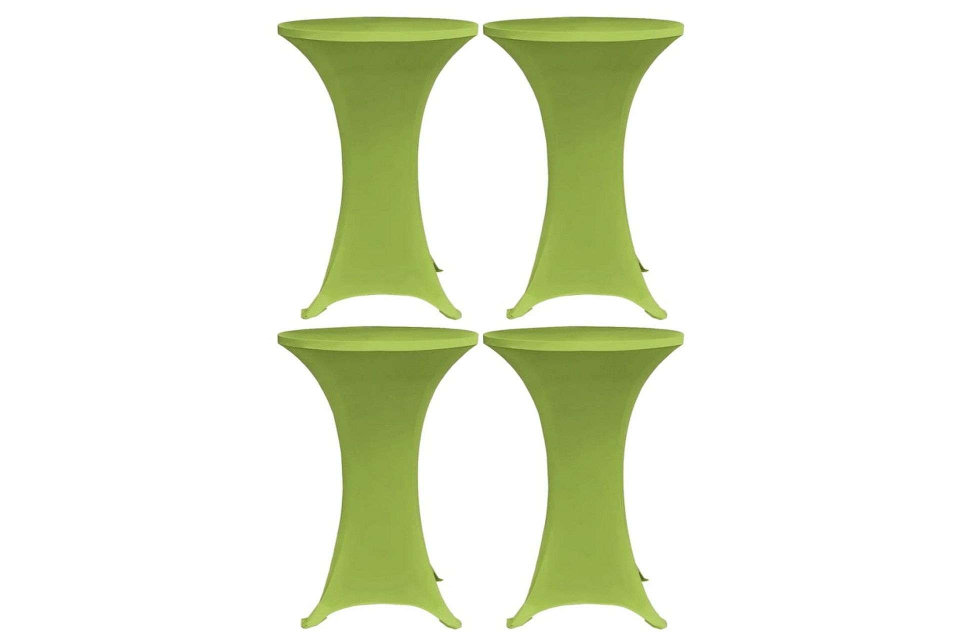 Elastisk bordduk 4 stk 80 cm grønn - grønn - Hagemøbler - Puteoppbevaring & møbelbeskyttelse - Overtrekk hagemøbler