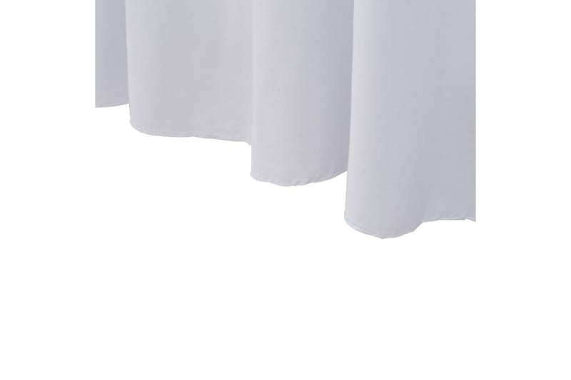 Elastisk bordduk med skjørt 2 stk 120x60,5x74 cm hvit - Hagemøbler - Puteoppbevaring & møbelbeskyttelse - Overtrekk hagemøbler