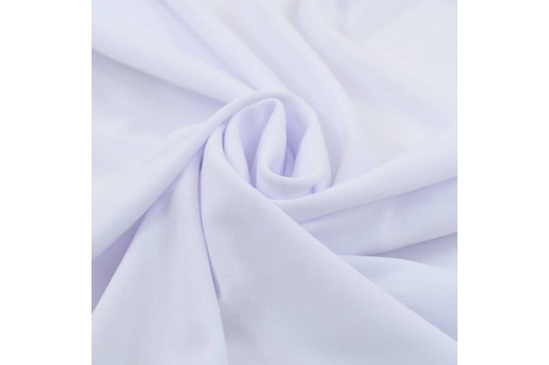 Elastisk bordduk med skjørt 2 stk 120x60,5x74 cm hvit - Hagemøbler - Puteoppbevaring & møbelbeskyttelse - Overtrekk hagemøbler