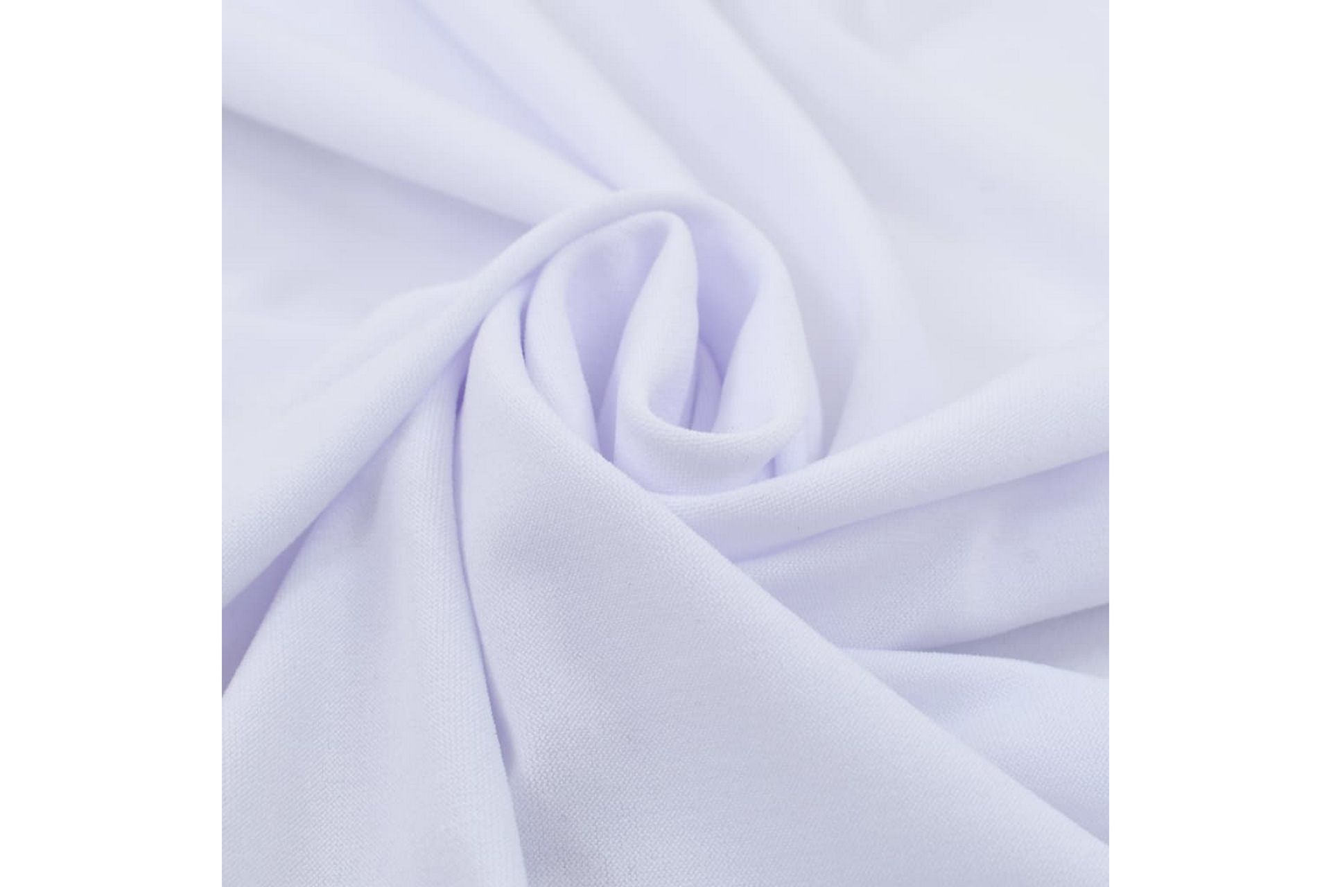 Elastisk bordduk med skjørt 2 stk 150x74 cm hvit - Hagemøbler - Puteoppbevaring & møbelbeskyttelse - Overtrekk hagemøbler