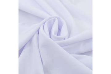 Elastisk bordduk med skjørt 2 stk 150x74 cm hvit - Hagemøbler - Puteoppbevaring & møbelbeskyttelse - Overtrekk hagemøbler