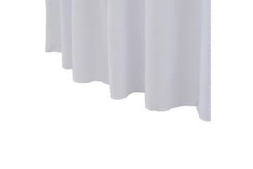 Elastisk bordduk med skjørt 2 stk 150x74 cm hvit - Hagemøbler - Puteoppbevaring & møbelbeskyttelse - Overtrekk hagemøbler