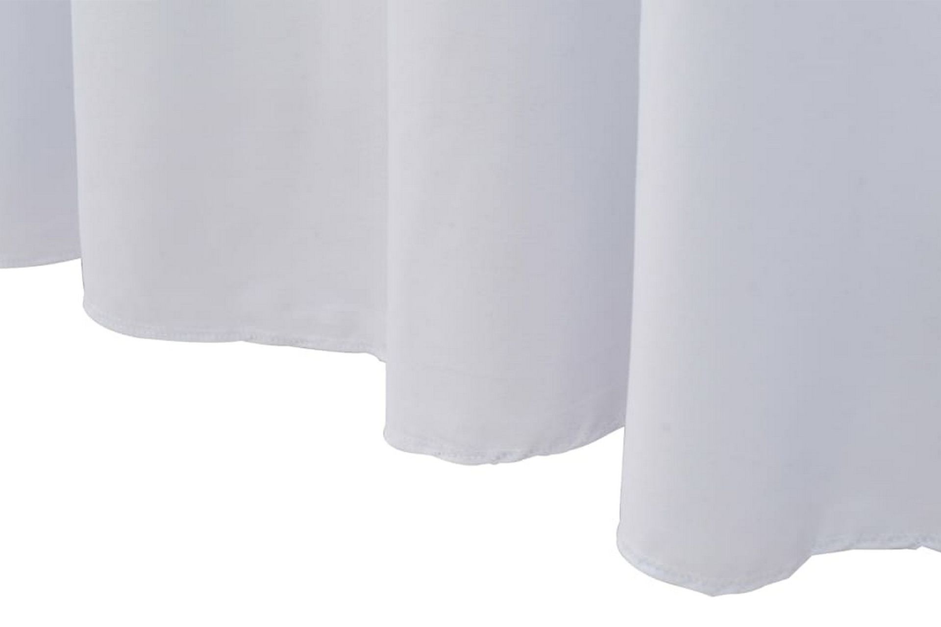 Elastisk bordduk med skjørt 2 stk 243x76x74 cm hvit - Hagemøbler - Puteoppbevaring & møbelbeskyttelse - Overtrekk hagemøbler