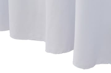 Elastisk bordduk med skjørt 2 stk 243x76x74 cm hvit - Hagemøbler - Puteoppbevaring & møbelbeskyttelse - Overtrekk hagemøbler