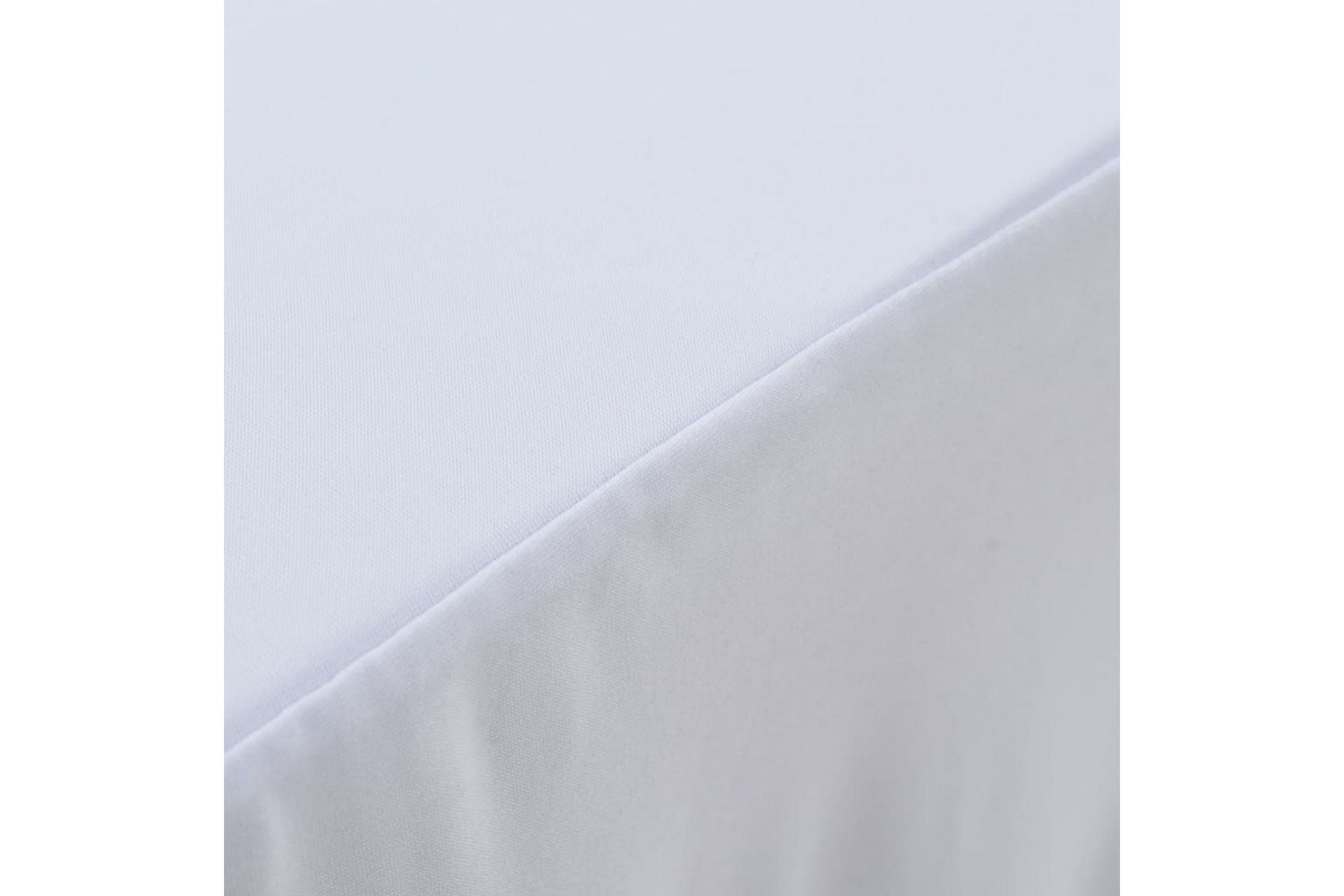 Elastisk bordduk med skjørt 2 stk 243x76x74 cm hvit - Hagemøbler - Puteoppbevaring & møbelbeskyttelse - Overtrekk hagemøbler